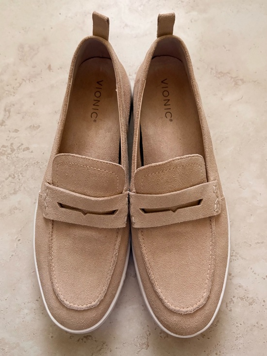 Vionic Shoes - VIONIC Uptown Slip On Penny Loafers | Suede Sand | Size 11
